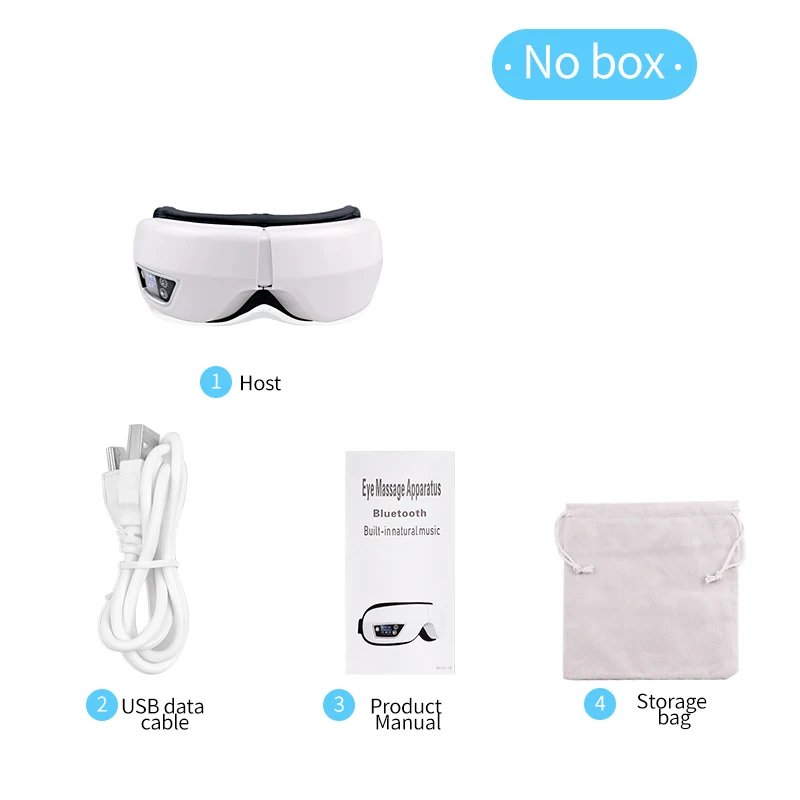 Ohio eur oculaire intelligent 6D, vibration, airbag chaud, compresse, soins oculaires, Bluetooth, musique, lunettes de massage, relaxation, fatigue