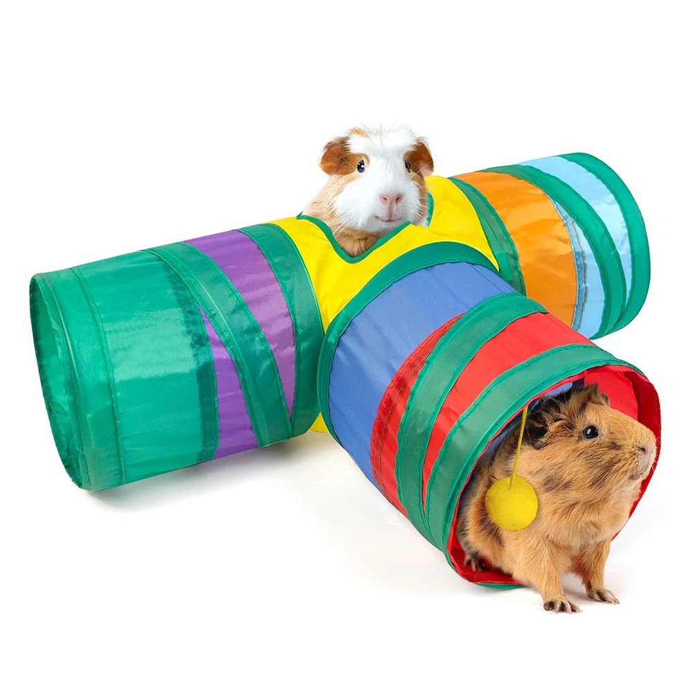 Tunnel de jeu pliable et durable pour animaux de compagnie, jouets pliés pour chat, overd&apos;inde, lapin, fournitures amusantes pour animaux de compagnie