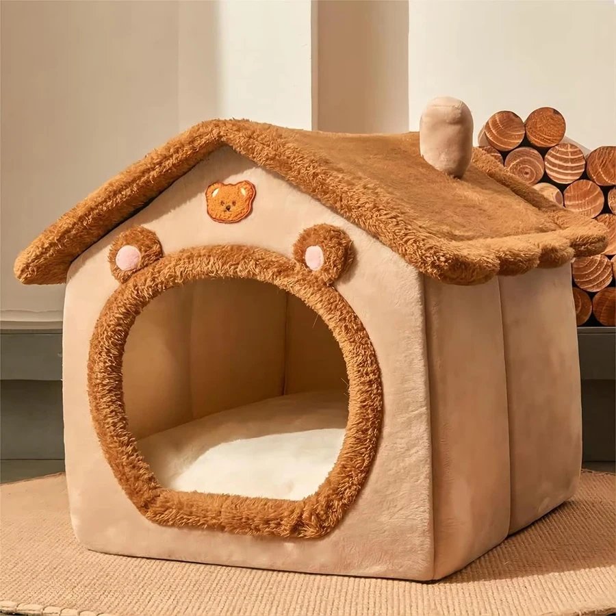 Maison pliable et lavable pour animaux de compagnie, maison pour chat, canapé de diversification pour chiot, lit pour animaux de compagnie, chiens extra petits et chats moyens