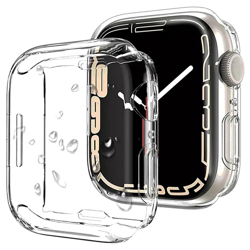 Housse pour Apple Watch, boîtier 49mm 44mm 40mm 45mm 41mm 42mm 38mm, protecteur d&apos;écran, pare-chocs en silicone, série apple watch ultra 9 8 7 se