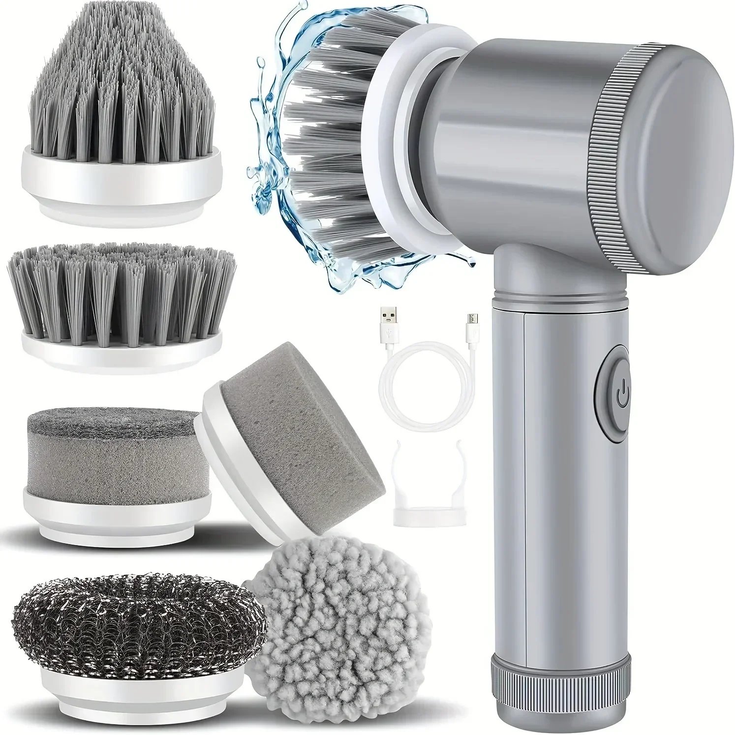 Épurateur de Rotation Électrique Sans Fil avec 6 Têtes de Brosse de Résubdivision, Outils pour Livres
