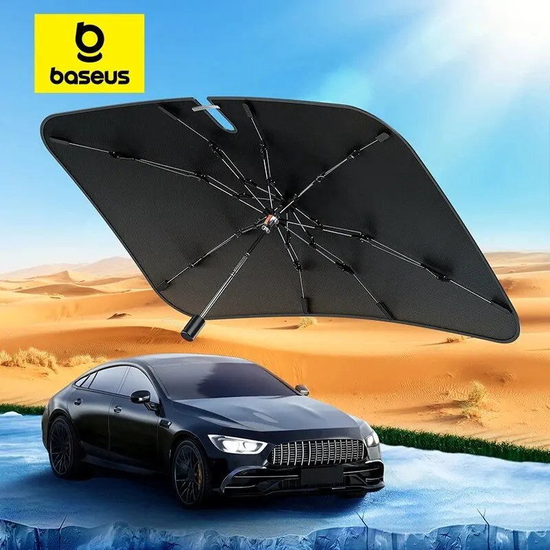 Bas192.- Pare-soleil de pare-brise de voiture, couverture de bords ourlés plus larges, pare-soleil de fenêtre avant, accessoires de protection solaire d&apos;été