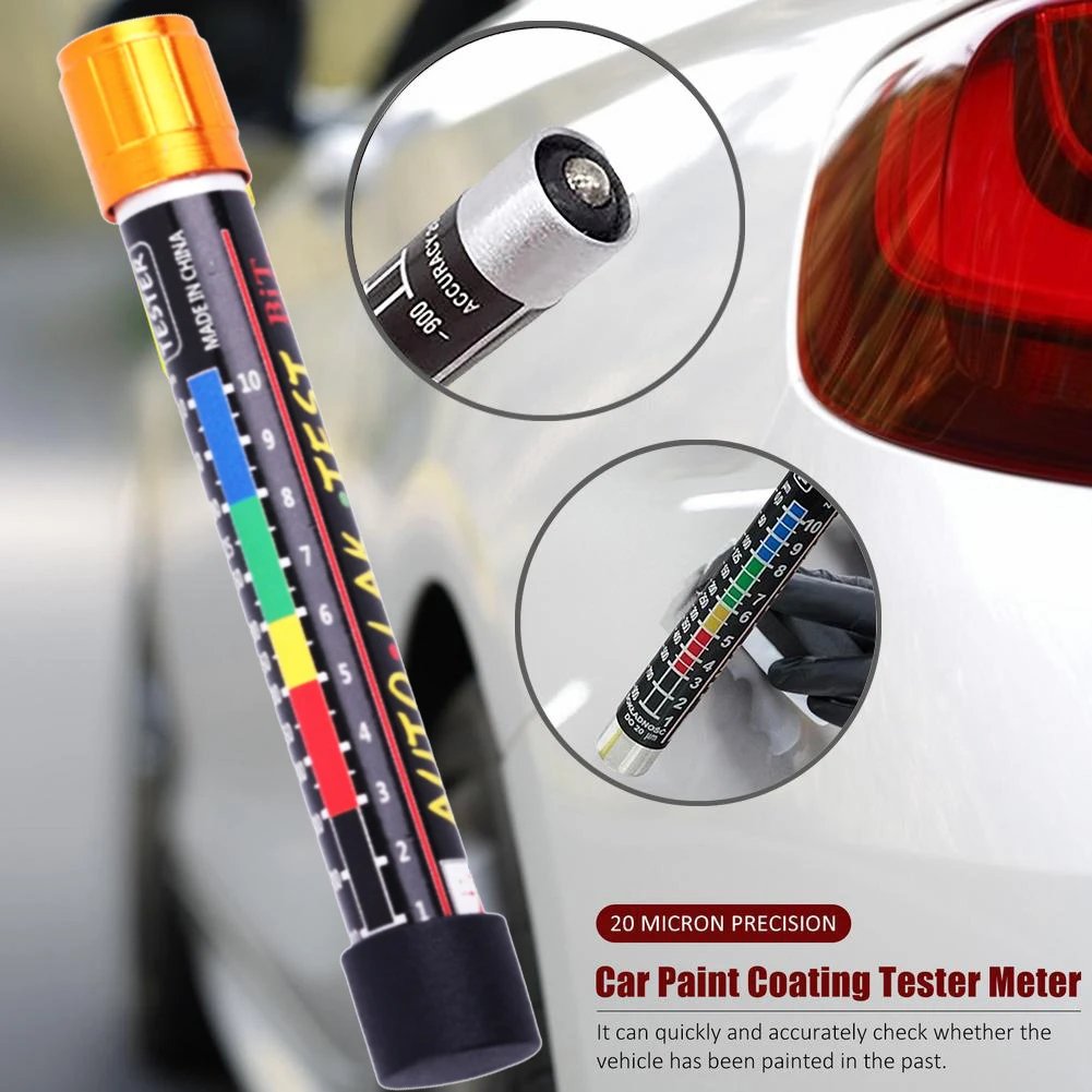 Stylo testeur d&apos;épaisseur de peinture de voiture, mèche de test automatique, testeur de revêtement de voiture portable, compteur d&apos;épaisseur, jauge de collision pour voiture