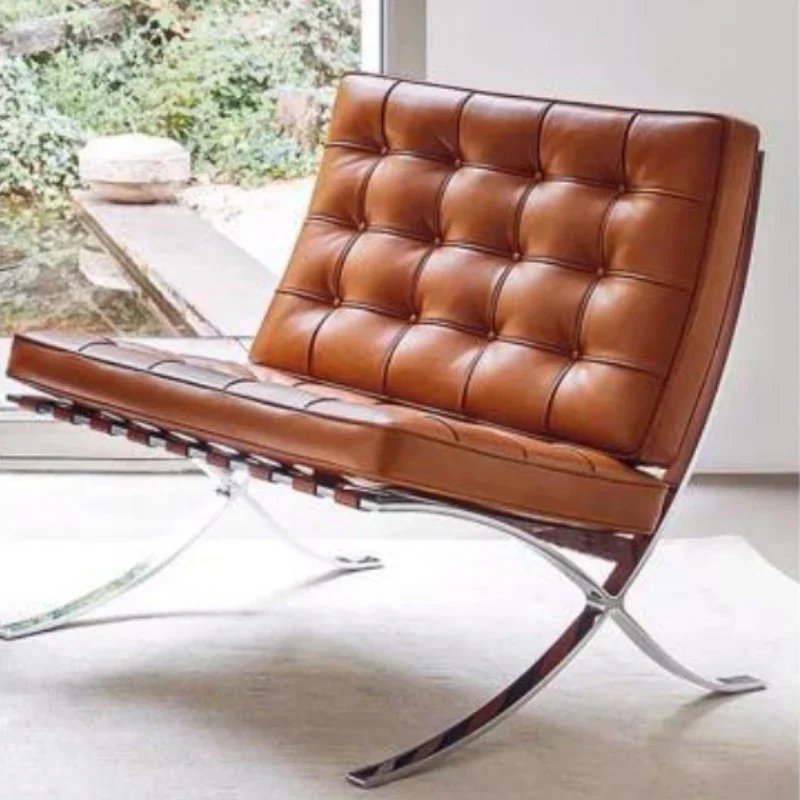 Chaise Barcelona canapé simple nordique siège design italien chaise longue de personnalité chaise longue chaises rétro