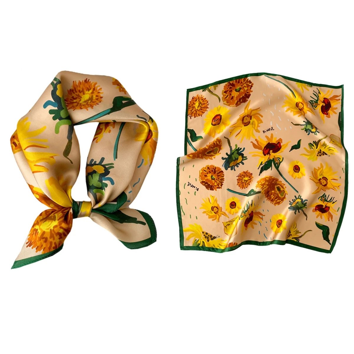 Foulard de Luxe en Forme de Mûrier pour Femme, Hijab de 53cm, 100% Authentique, de Marque, pour Sauna, Fleurs, Décoration de Sac à Main, Printemps et Automne