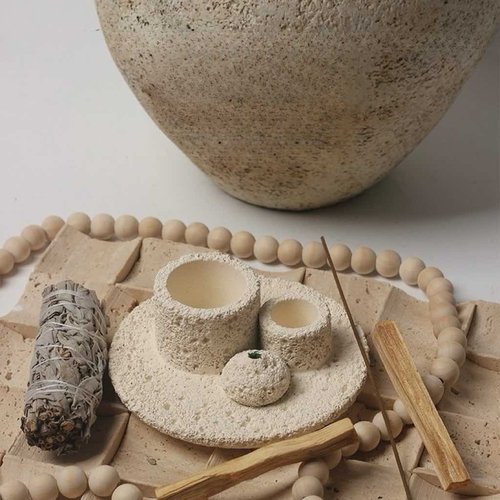 Porte-bougie tout-en-un style nordique – Bougie, sauge et Palo Santo – Image 4