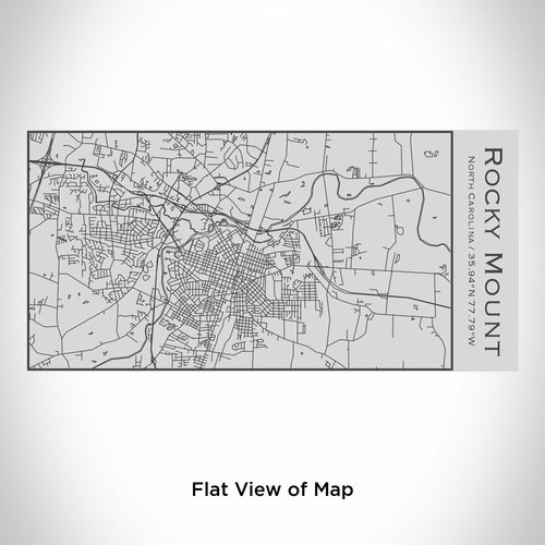 Bouteille Isotherme Gravée – Carte de Rocky Mount, Caroline du Nord – Image 2
